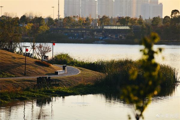 圖說淮南——公園夕陽(yáng)余暉