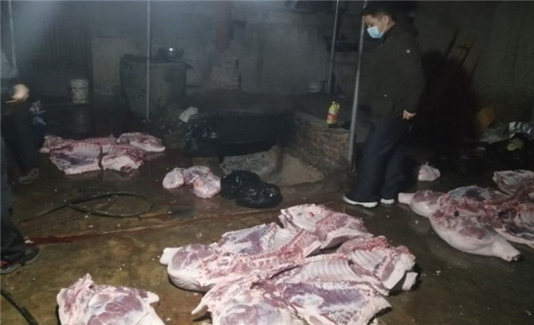 淮南市市場監(jiān)管局節(jié)前重拳出擊，搗毀私屠黑窩點