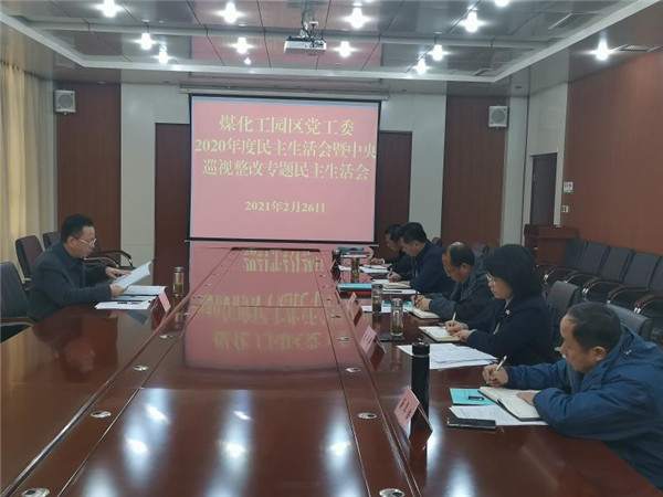 淮南：煤化工園區(qū)黨工委召開2020年度民主生活會(huì)暨中央巡視整改專題民主生活會(huì)